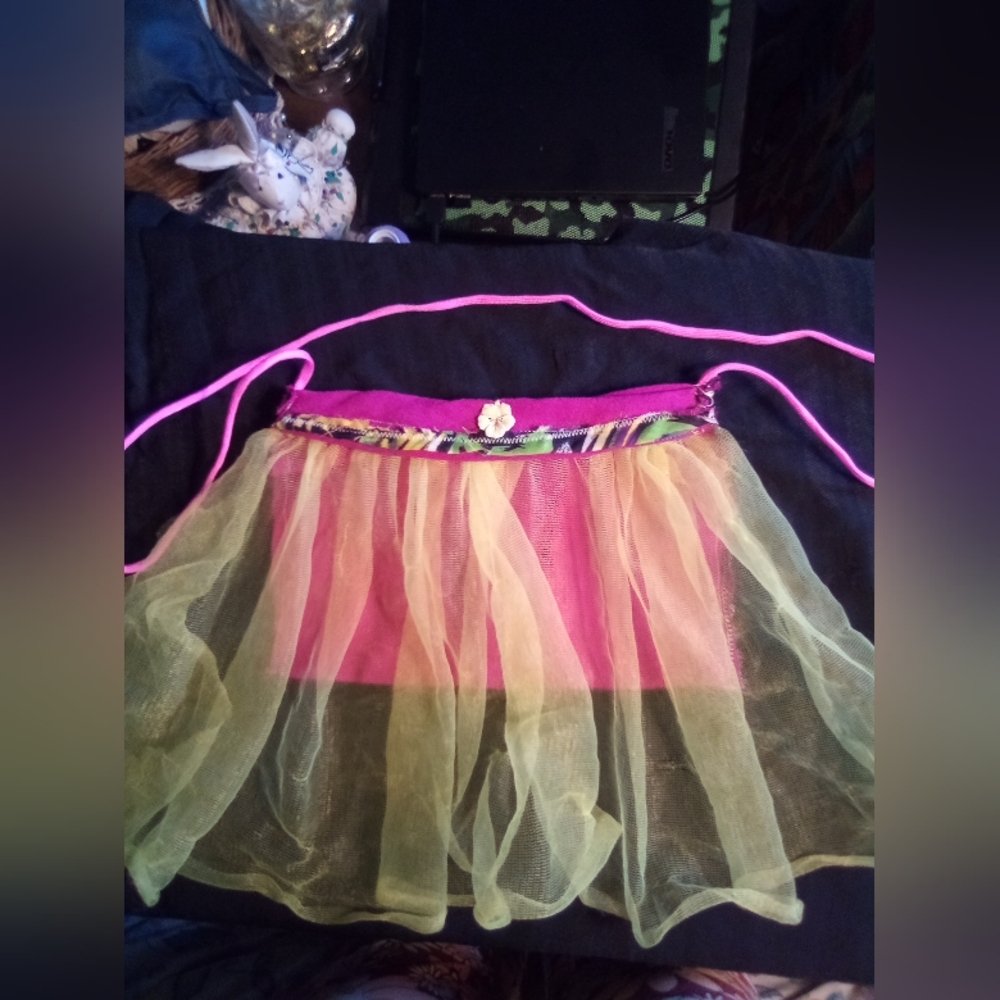 Faery Realm Adventure Pouch Fairy Costumes metal flower pink yellow small NWT